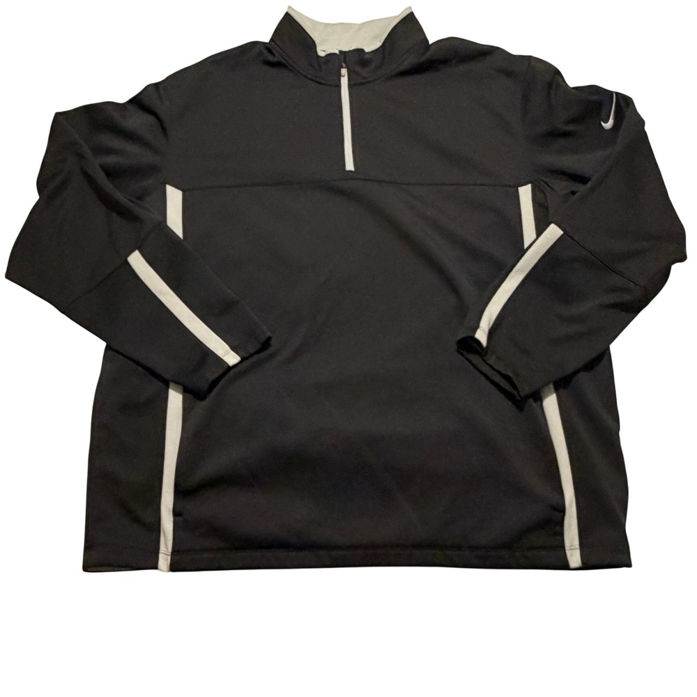 Nike Golf Tour Performance Therma-FIT 1/4 Zip Pullover Black 686085-010 Mens XXL